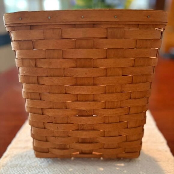 Vintage Handwoven Longaberger 1990 Hanging Basket Signed - Picture 1 of 5